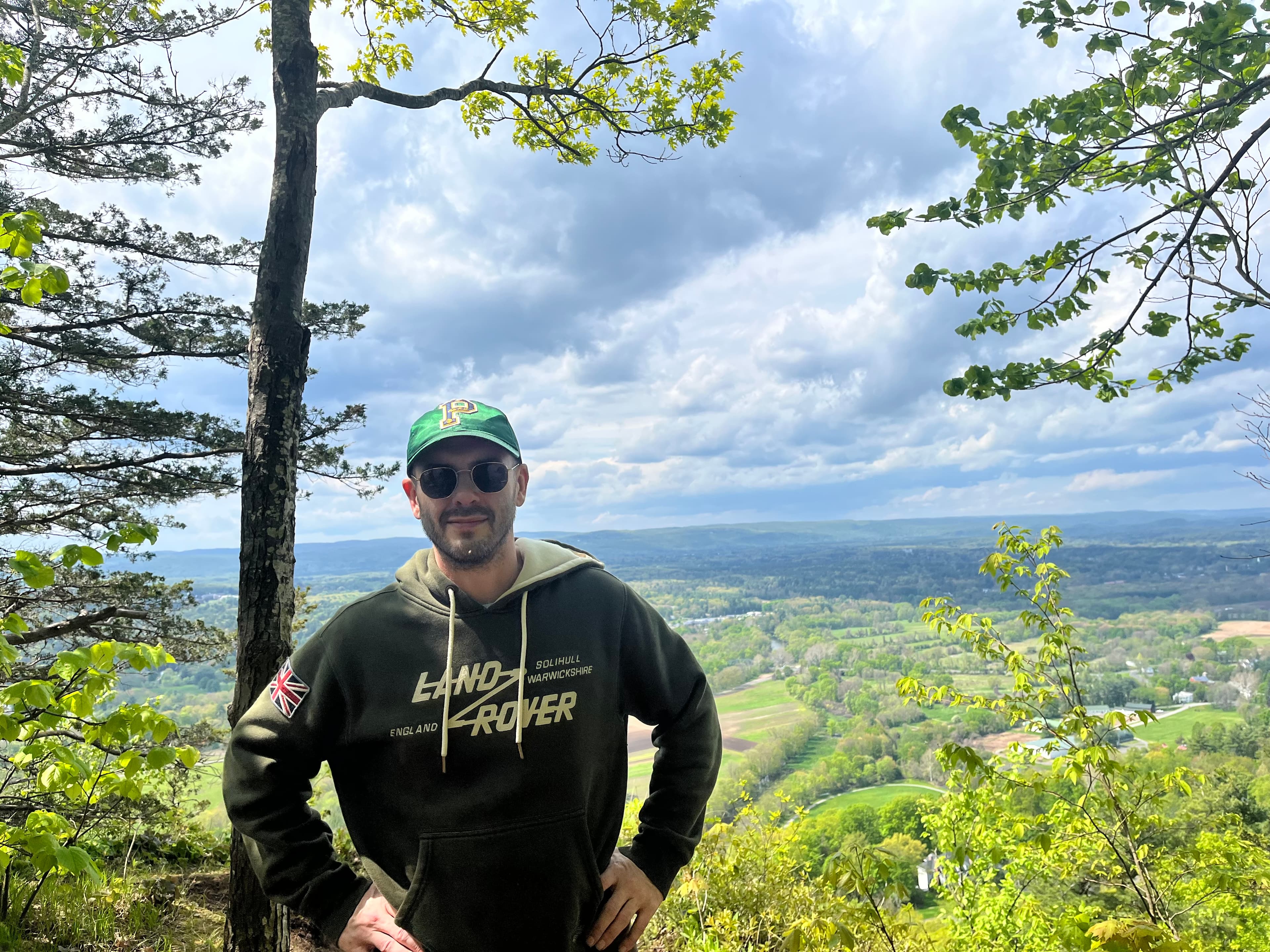 Gabriel on top of a mountain