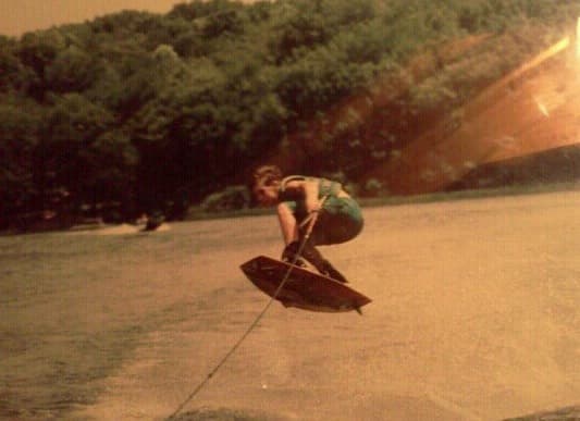 Gabriel wakeboarding at 12